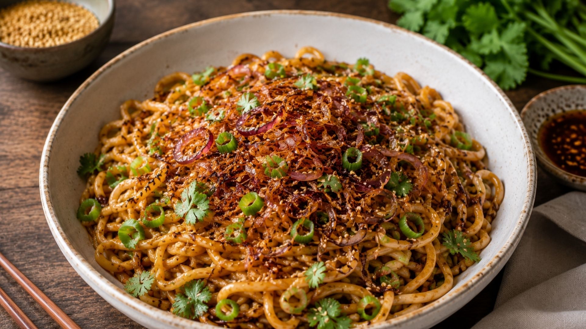 Caramelised Red Shallot & Garlic Noodles