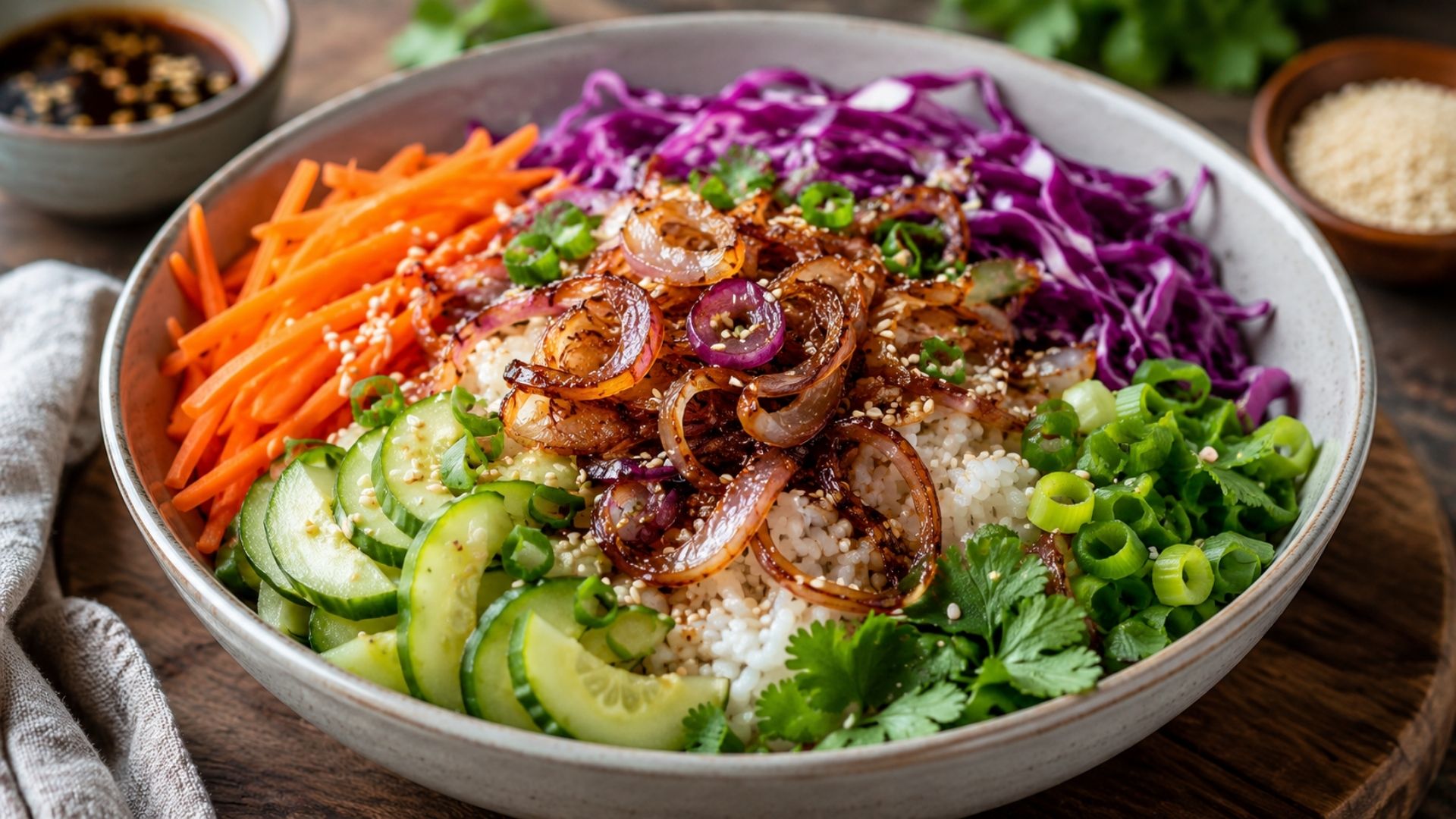 Crispy Red Shallot Rice Bowl