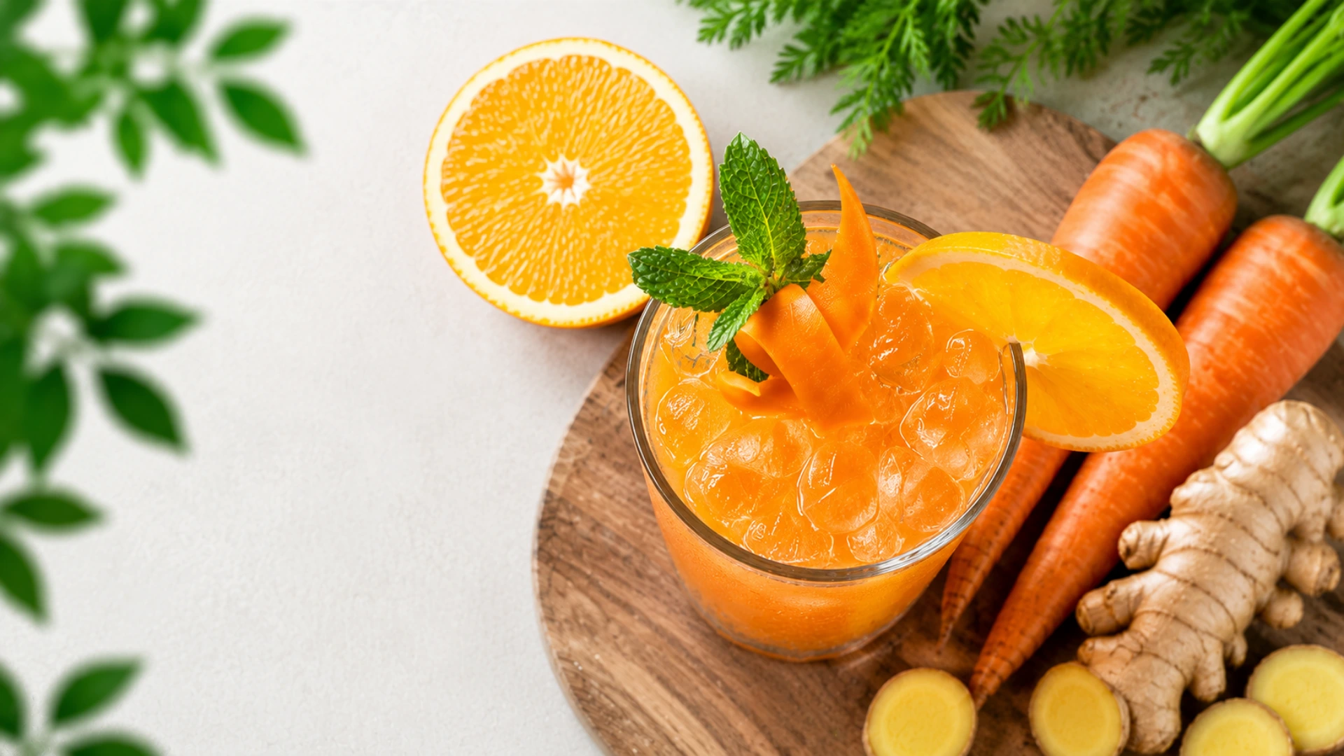 Carrot ginger orange mocktail ingredients