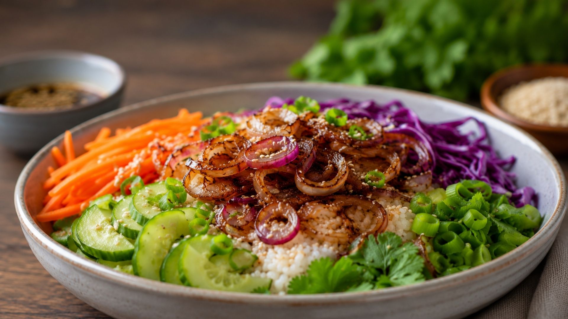 Crispy Red Shallot Rice Bowl